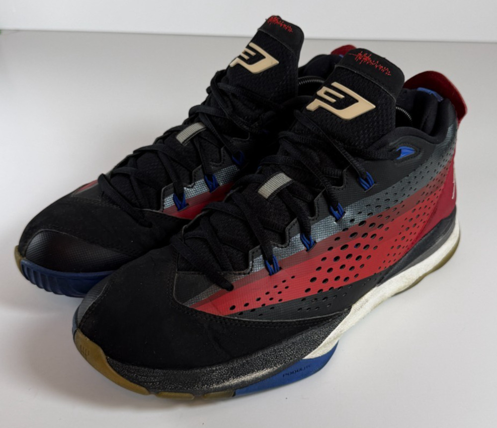 Nike Air Jordan CP3 VII 616805-006 Basketball Shoes Men's Size 11.5 Black Red